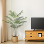 Artificial Palm Tree 5ft Tall Fake Palm Tree Indoor Decor Faux Tropical Areca Floor Plant in Pot, Artificial Silk Plant for Home Office Living Room Decor Indoor