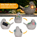 mocosa Solar Garden Statues Bird and LED Lights Birthday Gifts for Women Mom Grandma Solar Outdoor Cat Decor for Outside,Outdoor Solar Lights for Yard, Garden and Patio, Unique Gift for Women