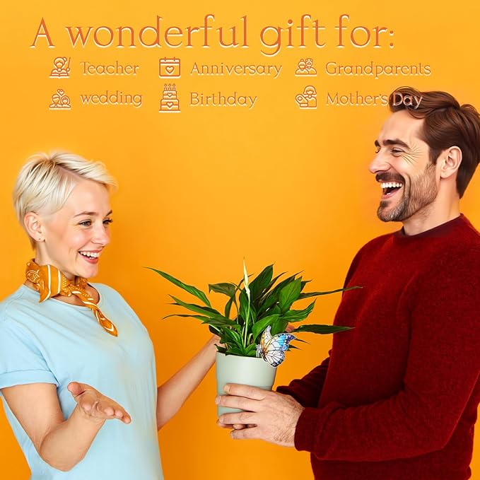 Butterfly Gifts for Women, 2Pcs Hanging Plant Planter for Indoor Outdoor Garden, Mothers Day Birthday Gifts for Mom Grandma from Daughter Son, Bird Lover Plant Pots Accessories