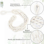Augshy 27inch Macrame Plant Hanger, 2 Packs Plant Hangers with Hooks, Hanging Planter for Indoor Plants Decorative Macrame Pot Hanger for Home Decor