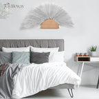 50PCS Pampas Grass Decor, 17" Silver Pampas Grass, Fluffy Small Pampas Grass for Vase Filler Home Wedding Wall Table Party Decoration