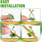 ALLWIN Plant Climbing Wall Clips - 120Pcs,Plant Hooks for Vines, Money Plant Clips (Green)