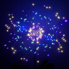 JJGoo Solar Firework Lights, 2 Pack 120 LEDs 2 Lighting Modes Solar Garden Lights Outdoor Waterproof for Yard Patio Walkway Pathway Party Wedding Christmas Decorative - Colorful