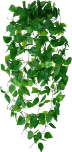 Freyalife Fake Hanging Plants for Room Decor, Artificial Ivy vines Greenery Leaves Garlands for Home Aesthetic living Bedroom kitchen Office Wall patio Bookshelf, Indoor,Outdoor decorations(No Basket)