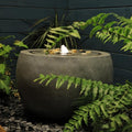 Tankana Garden Medium Water Fountain Outdoor Bubbler Water Feature Indoor with Lights & Pump and Pebbles Waterfall Fountains for Patio Deck Yard Home Decor Gray, 18 "L x 18" W x 11.5" H