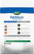 Scotts PatchMaster Lawn Repair Mix Sun + Shade Mix - Combination Grass Seed, Grass Fertilizer, and Mulch, Lawn Patch Repair, 10 lb.