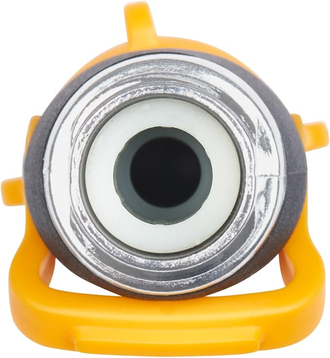 Melnor 65171AMZ Lever Flow Through Valve Connector Bundle, 1 Count (Pack of 2), Yellow, Black, Grey
