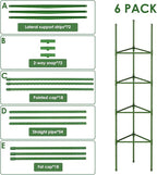 CEWOR Tomato Cage - 6 Pack Tomato Trellis, 63 Inch Extra Tall Tomato Cages for Garden, Plant Support Garden Stakes Triangle Structures for Climbing Plants Outdoor, Pots, Raised Garden Bed, Vegetables