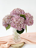 4 Pcs 20'' Real Touch Hydrangeas Light Pink Artificial Hydrangeas Flowers Faux Latex Lifelike Hydrangea for Kitchen Living Room Porch Home Decor Baby Shower Party Wedding Table Centerpiece