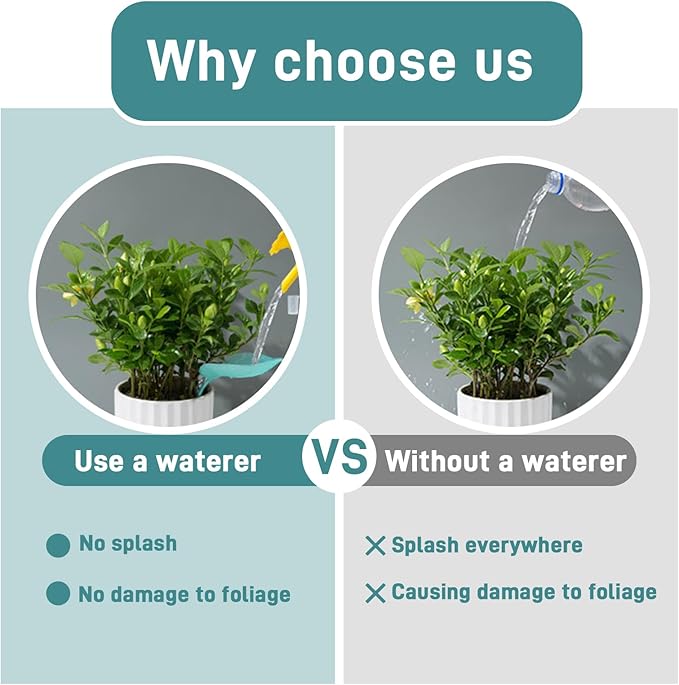 Incauca 6 PCS Plant Watering Leaf, 3 Color Leaflow Plant Pot Watering Funnel Devices, Creative House Flower Water Funnel, Drip Irrigation System for Indoor and Outdoor Potted Houseplants