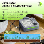 RAINPOINT Large Display Automatic Plant Waterer Indoor for Pot Plants,Cycle & Soak Mode Vacation Self Watering Drip Irrigation System Device Kit Office Patio Greenhouse Grow Tent Water 10-15 Plants