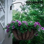 8 Pack Hanging Plant Bracket Wall Mounted Hooks for Hanging Bird Feeder, Flower Bracket, Anti Rust Metal Lanterns 12 Inches (12 in 8P)
