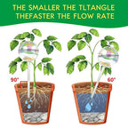 ZephyrBloom 13 oz Up 2 Weeks Large Plant Watering Globes & Bulbs, Self Watering Glass Globes to Water Plants While Away, Indoor Outdoor Automatic Slow-Release Watering Bulbs for Houseplants 2 Pack