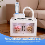 Indoor Mushroom Growing Kit Mushroom Cultivation Equipment Includes Humidity Control, Air Circulation Fans and Mushroom Grow Box