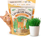 Seedboy Organic Cat Grass Seeds for Planting, Non-GMO Wheat, Oat, Rye, and Barley Cat Grass for Indoor Cats (16 oz)