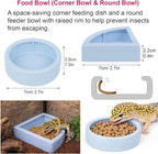 14Pcs Leopard Gecko Tank Accessories Set, Reptile Care Kit with Feeding Tweezers, Silicone Spoon, Hideout, Water Dish & Food Bowls for Leopard Gecko Terrarium