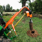 Titan Attachments 60 HP 3 Point Post Hole Digger Attachment, PTO Powdered Digger, Compact Tractor Attachment for Fence Posts, Deck and Building Frames, Plant Trees and Shrubs, Auger Sold Separate
