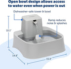 PetSafe Oasys 2 Gallon Pet Fountain for Dogs or Multiple Pets, Automatic Water Bowl Dispenser - Pump and Filter Included - Dishwasher Safe, Easy Clean Pet Dish - 2 Gallon/256 Oz