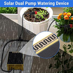 Professional Automatic Drip Irrigation Kits, Solar Dual Pump Garden Plant Watering System Indoor Outdoor, Watering Device Intelligent Timing Rainwater Sensing Drip Irrigation