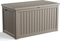 280 Gallon Outdoor Deck Box, Lockable Waterproof Outdoor Storage Boxes For Garden Tools,Indoor Cushions,Accessories Outside Storage Resin Weatherproof Container(Grey)