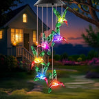 Mom Grandma Nana Wife Sister Gifts for Mothers Day, Easter Mother Birthday Gardening Hummingbird Gifts for Women, Winzwon Wind Chimes Solar Lights Outdoor Decor for Garden Patio Yard Porch