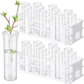 Willinglong 22 Pcs 60ml Large Floral Tubes with Rack Holder Set for Milkweed Cuttings Floral Stem Water Tubes for Fresh Flowers Raising Caterpillars Monarch Butterfly Habitat Flower Arrangements
