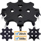 20 Inch Plant Caddy With Wheels - Heavy Duty Outdoor Indoor Rolling Plant Stand With Casters Black Plant Dolly Large Potted Planter Cart For Big Flower Pots Plants Pots, Heart Shaped Garden Pot Mover