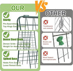 Heavy Duty 50"x17" Adjustable A-Frame Trellis for Climbing Plants – Rust-Proof Metal Garden Trellis with Dense Grid Design, Perfect for Raised Beds, Tomatoes, Cucumbers & Outdoor Vines (Green, 1 Pcs)