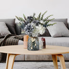 Leftover Fake Flowers in Vase,Faux Flowers in Vase,Table Centerpieces for Dining Room,Flower Centerpieces for Tables,Artificial Flowers,Kitchen Decor,Coffee Table Decor