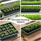 RooTrimmer 1020 Nursery Pots Trays 5 Pack, Plastic Flat Seed Starter Trays, Durable Seedling Potting Tray for Carrying and Holding Planting Pot (Green)