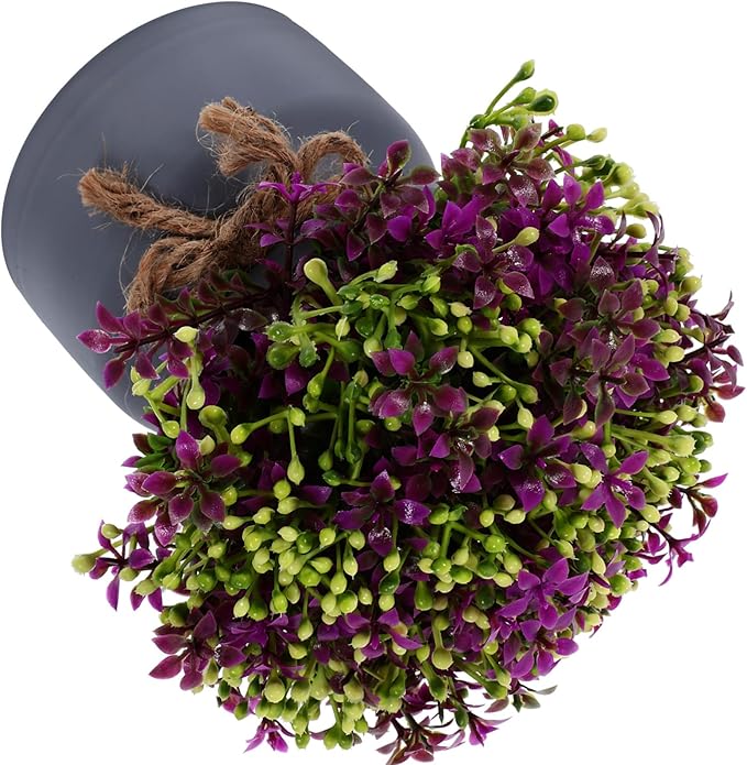 STOBAZA Artificial Flower Bonsai Decoration Realistic Faux Potted Orchid Plant for Home Greenery for Shelf Table Desk Decor Lotus Color