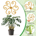 Augshy 4 Pcs Plant Stem Support,Gold Metal Climbing Holder Stabilizer for Outdoor Indoor Monstera Growing Climbing Plants Stabilization and Support