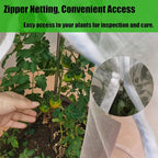 Gardtree 1PCS 6 × 7.8 FT Large Fruit Tree Netting Covers with Double Zipper & Drawstring, Garden Mesh Barrier for for Blueberry Bushes, Tomato & Citrus – Easy-Access Mesh Bird & Squirrel Barrier