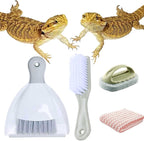 Generic Reptile Tank Cleaning Kit, Bearded Dragon & Lizard Accessories, Compact Glass Terrarium Cleaning Kit