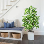 Artificial Golden Dieffenbachia 4ft Tall Artificial Plants Indoor Decorative Silk Plants Potted Faux Tropical Tree Lifelike House Floor Large Fake Tree for Home Living Room