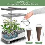 Tigvio 133-Pack Hydroponic Grow Sponges kit - Replacement Seed Starter Pods Compatible with AeroGarden - Boost Root Growth - Ideal for Indoor Gardening - Includes 12 Tags & 1 Tweezer (133pack)