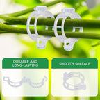400PCS Plant Support Clips, White Plastic Garden Clips for Tomato Cucumber Flower Squash Vine, 1.2' Inner Diameter