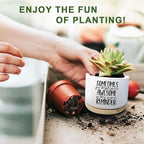 Cute Succulent Planter, Flower Cactus Plant Pot Gifts, Thank You Inspirational Gifts for Women Men Coworkers Teachers Plant Lovers, Office Home Windowsill Indoor Decor (No Plants)