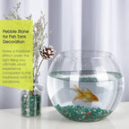 RIFNY Decorative Polished Rocks, 0.3" Gravel Rocks Crushed Crystal for Plant Flower Pots Succulents Cactus Bamboo Plant Vase Filler Aquarium Fish Tank Decorations and DIY Craft (3 LB, Green)
