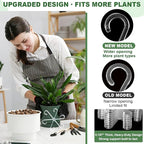 32 Pack Upgraded Plant Stem Support, Monstera Plant Support, Nearly Invisible Support for Indoor Plants, Reusable Stem Holders, 4 Sizes Plants Accessories, Plant Stabilizer Indoor