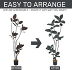 Artificial Rubber Tree 7FT(84in) Tall Faux Trees with Realistic Leaves, Fake Rubber Floor Potted Artificial Plants for Home Office Living Room Indoor Outdoor Decor (7feet,1Pack)