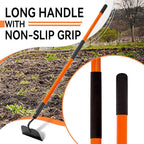 Nohovu Garden Hoe Tool, 58 Inches Hoe Garden Tool with Fiberglass Long Handle, Heavy Duty Garden Hoe for Weeding