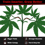 40 Pack LST Plant Training Clips – Durable & Reusable Stem Support for Low-Stress Training – Fits All Growth Stages