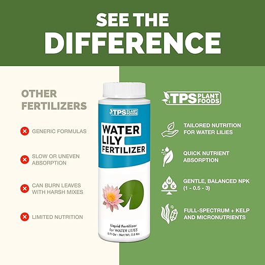 Water Lily Fertilizer – Liquid Plant Food for More Blooms, Healthy Aquatic Growth & Stronger Root Development, 32 oz