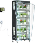 Indoor Greenhouse 6-Tier Plant Rack with Cover, 5 T8 Grow Lights, Thermometer & Timer – Seedlings, Flowering, Herbs & Vegetables, Indoor Gardening, Easy Assembly 30" W x 14" D x 72" H