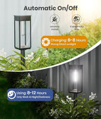 ALFIOT Solar Pathway Lights Outdoor, 4 Pack Bright Solar Lights Outdoor, IP65 Waterproof Garden Decor Solar Powered Landscape Lighting for Yard Patio Walkway Driveway Pathway (Cool White)