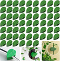 60PCS Plant Climbing Wall Fixture Clips Self-Adhesive Plant Fixer Invisible Leaf Shaped Wall Vines Fixing Clips Hook Plant Vine Traction for Home Decoration and Cable Wire Fixing