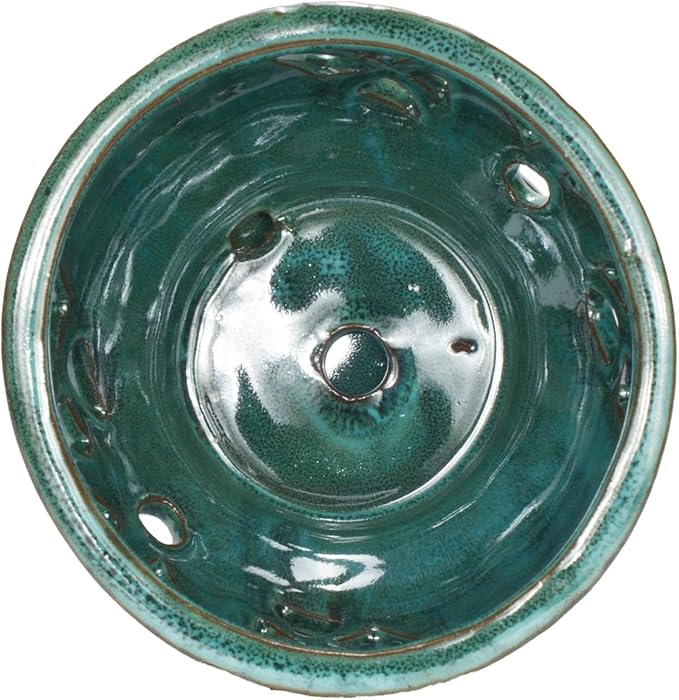 W&W Orchid Pot with Holes and Saucer for Repotting, Green Mix, 6.5"
