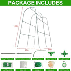 Cucumber Trellis for Raised Beds - Sturdy Arch Trellis for Peas, Beans & Climbing Plants | Outdoor Vegetable Support, Garden Trellis Kit (31" Lx30 Wx48 H)