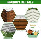 SnugNiture Galvanized Raised Garden Bed 4x4x2FT Outdoor Large Metal Planter Box Steel Kit for Planting Vegetables, Flowers